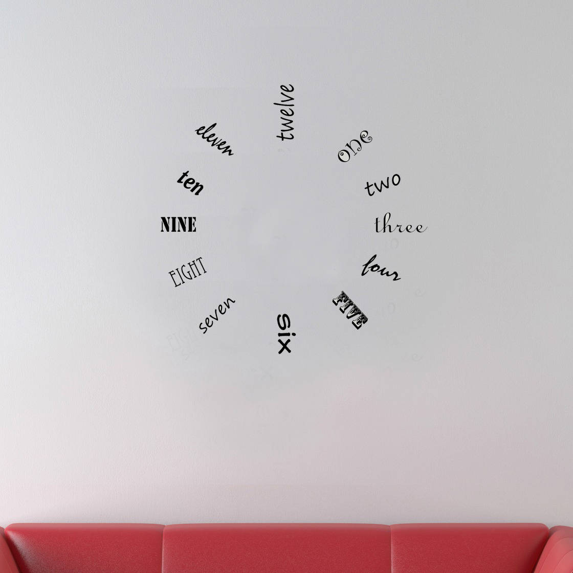 Large Wall Clock Vinyl Wall Decal HGTV Inspired Design Your Etsy