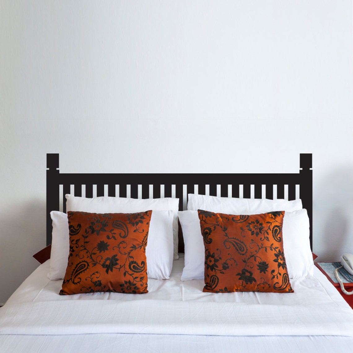 Wooden Slat Headboard Wall Decal Removable Headboard Sticker Etsy