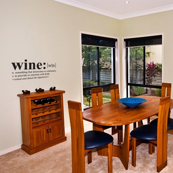 Wine Definition Wall Decal - Removable Vinyl Sticker