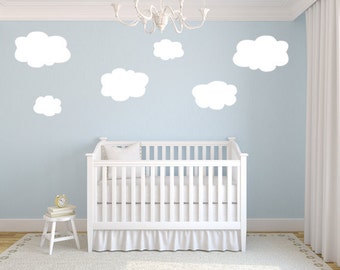 Cloud Wall Decals - Fly among the clouds with these fluffy, easy to install and remove wall stickers!