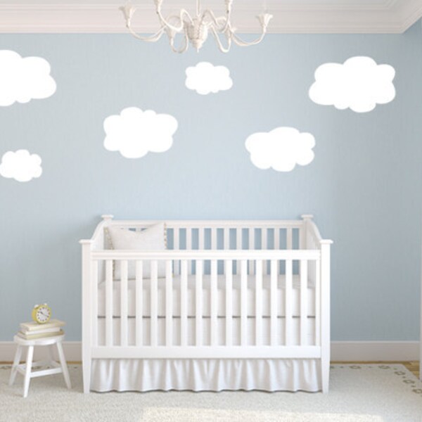 Cloud Wall Decals - Fly among the clouds with these fluffy, easy to install and remove wall stickers!