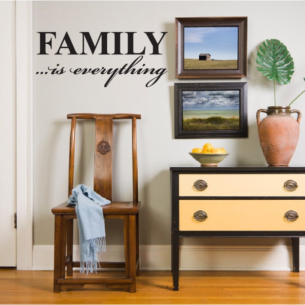 Wall Decals Wall Words Art Wall Stickers Vinyl Lettering - Family is Everything