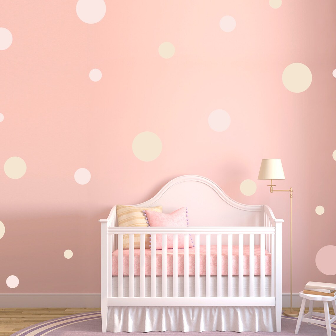Removable Nursery Wall Decal Polka Dots Etsy