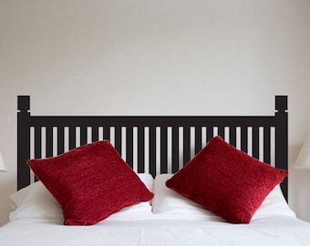 Wooden Slat Headboard Wall Decal Removable Headboard Sticker Etsy UK