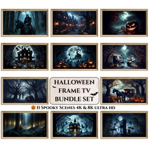Halloween Frame TV Art Set | Halloween Spooky Arts Halloween Digital Art for Frame TV Witchy Samsung Frame Tv Set | Halloween Tv Art Bundle