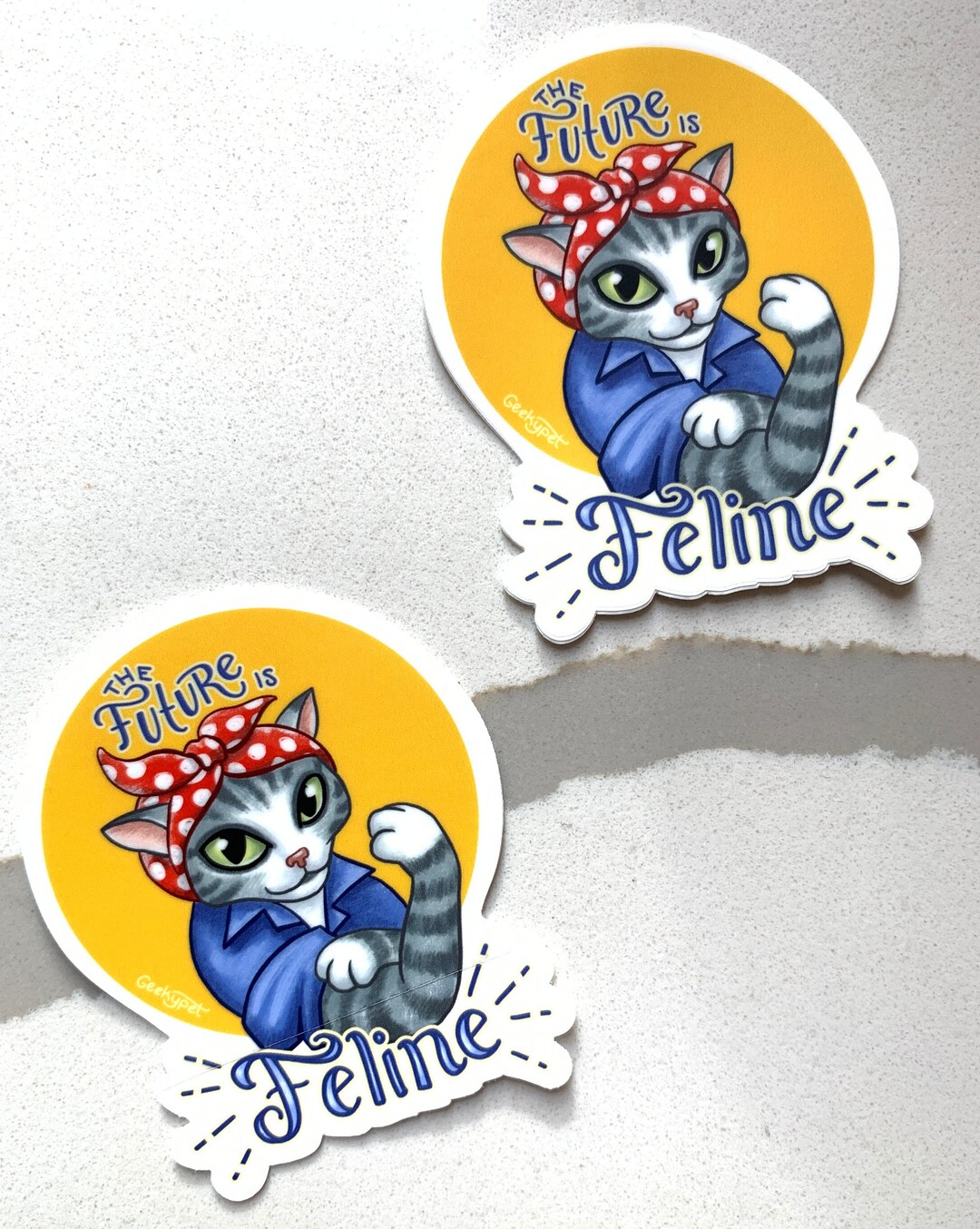The Future is Feline - 3" Vinyl Sticker for Cat Lovers - Etsy