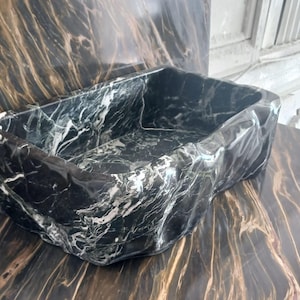 GREEN MARBLE SINK, Handcrafted Sink, Bathroom Sink