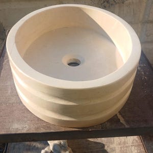 Ready To Ship!!! Beige Marble Sink,Beige Marble, Bathroom Sink, Hand Carved Sink, Marble Sink,