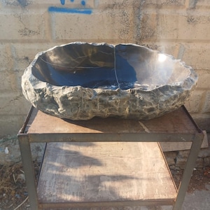 Ready To Ship!!! Alexander Black Marble Sink,AlexanderBlack, Bathroom Sink, Hand Carved Sink, Marble Sink,