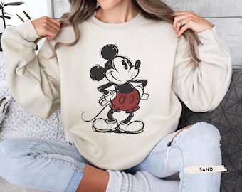 Retro Mickey Disney, Classic Sweatshirt, 90s Style Mickey Mouse Tee