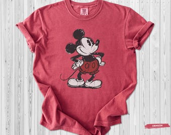 Comfort Colors® Retro Mickey Disney, Classic Shirt, 90s Style Mickey Mouse Tee
