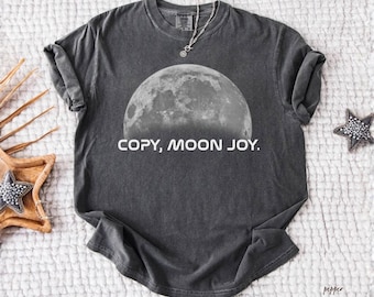 Camiseta Comfort Colors® Copy Moon Joy Retro Graphic Tee, Camiseta Artemis II, Camiseta Astro Space Lover