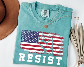 Resist Shirt  | Political Democratic Tee | Justice, Feminism & Support Democracy T-shirt, Comfort Colors®