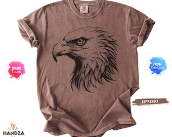 Comfort Colors® Eagle 90s Retro Tee, Mystical Washed Unisex Shirt, 2000s Nature Eagle T-Shirt, Unique Eagle Lover Gift