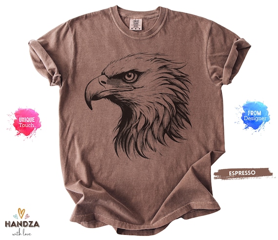 Comfort Colors® Eagle 90s Retro Tee, Mystical Washed Unisex Shirt, 2000s Nature Eagle T-Shirt, Unique Eagle Lover Gift