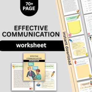 Effective Communication Workbook for Teens & Adults | Therapy Worksheets and Counselling Resources for Active Listening