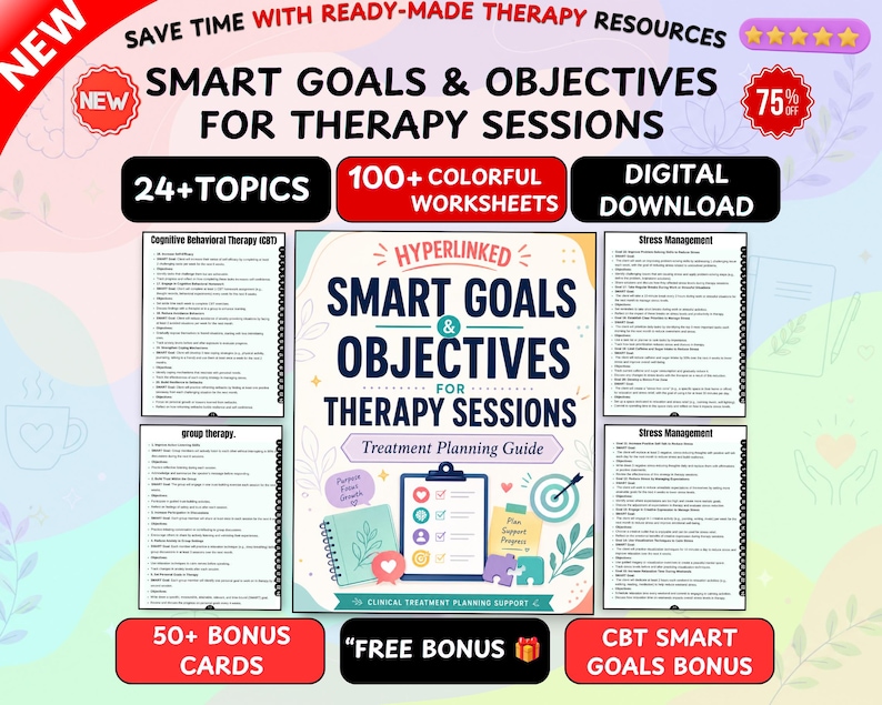 SMART Goals & Objectives for Therapy Sessions — Treatment Planning ...