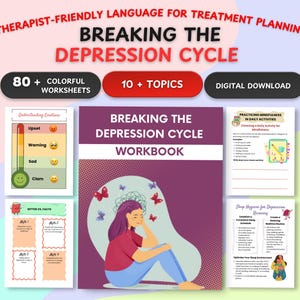 Breaking the Depression Cycle Workbook, CBT, ACT, Coping Skills (Digital Download)
