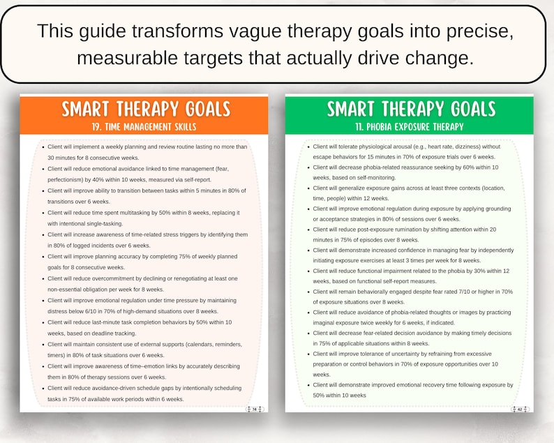 1000 SMART Goals Treatment Planning Guide for Mental Health Counselors ...