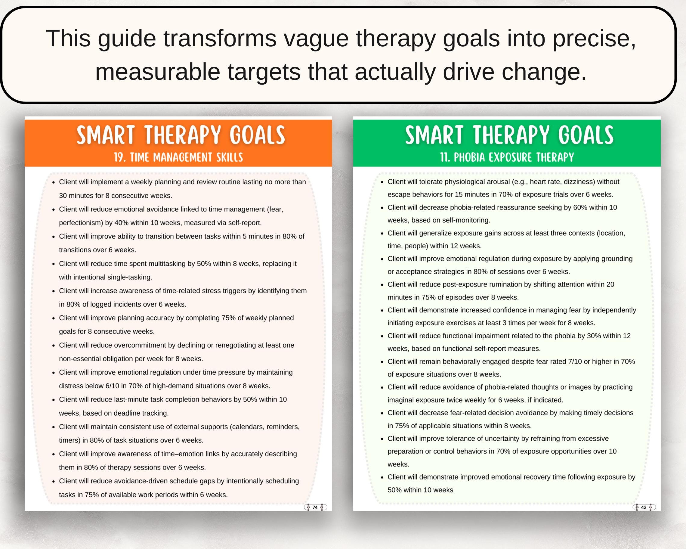 1000 SMART Goals Treatment Planning Guide for Mental Health Counselors ...