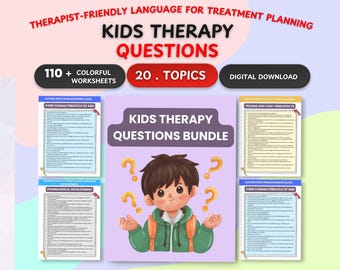 Pacchetto di domande sulla terapia infantile - Consulenza infantile, regolazione emotiva, strumento di terapia scolastica