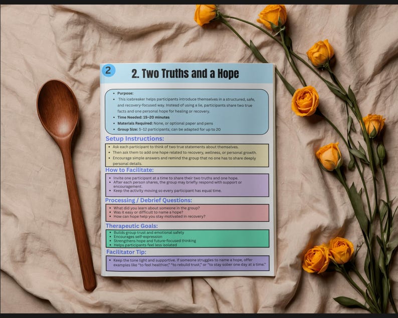 Addiction Recovery Group Therapy Games: 100+ Activities (Digital Download) immagine 9