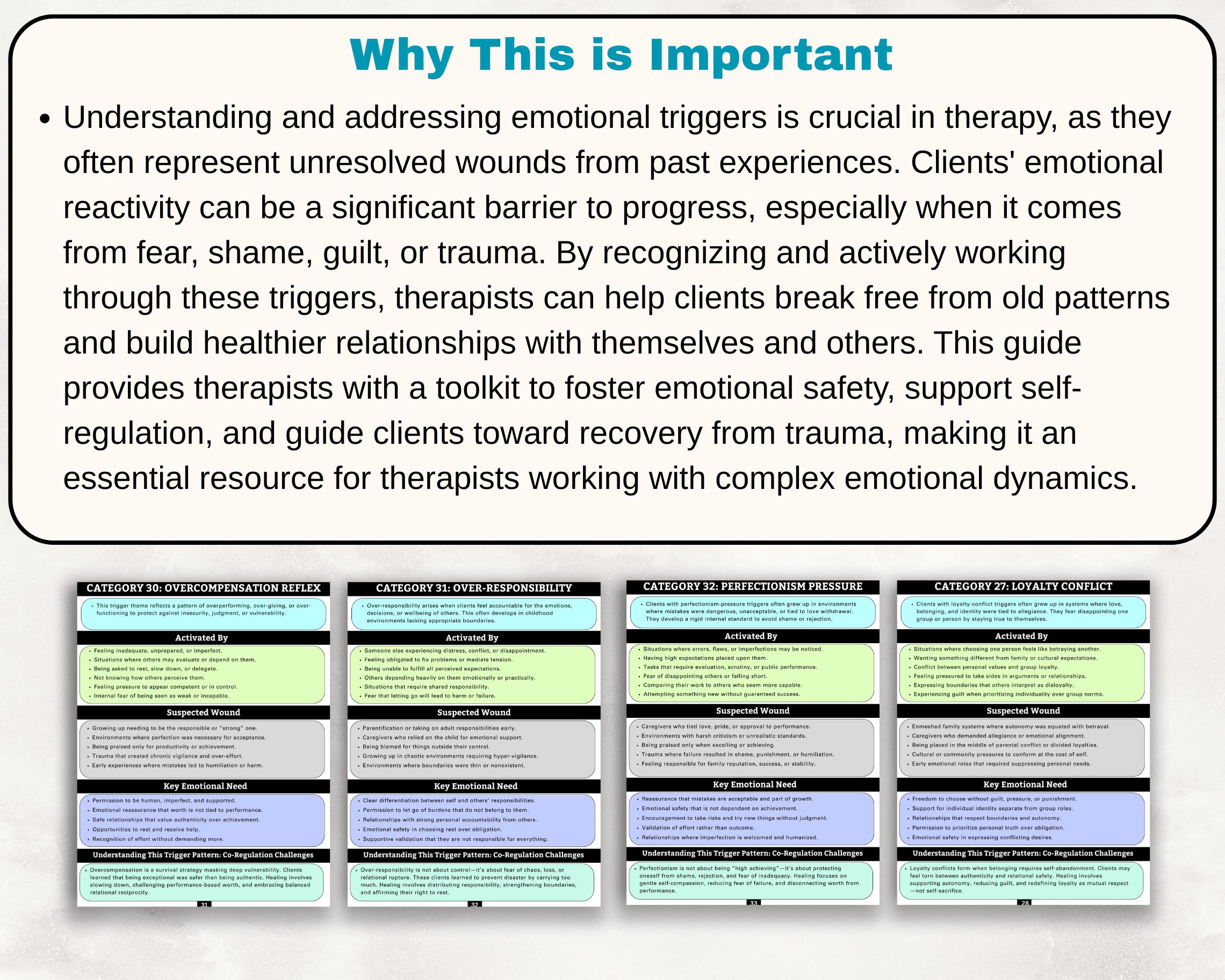 Advanced Therapy Trigger Reference Guide - Etsy