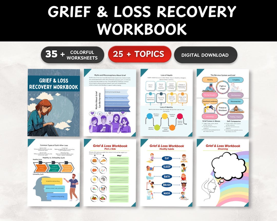 Grief and Loss Recovery Workbook, Coping Journal (digital Download - Etsy