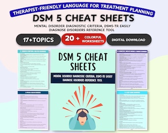 DSM5 Spickzettel: Diagnostische Kriterien für psychische Störungen, DSM5-Tr Referenz-Tool für die einfache Diagnose von Störungen (PDF)