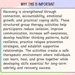 Addiction Recovery Group Therapy Games: 100+ Activities (Digital Download) immagine 5