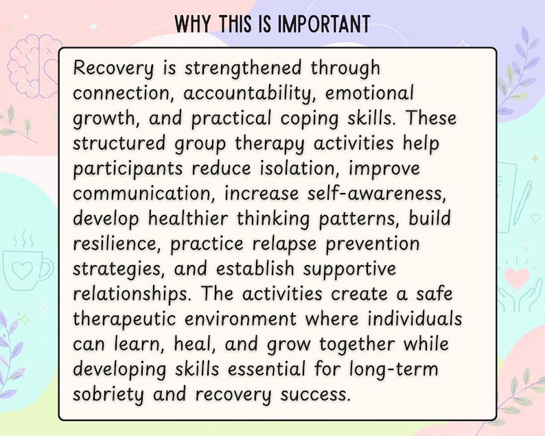 Addiction Recovery Group Therapy Games: 100+ Activities (Digital Download) immagine 5