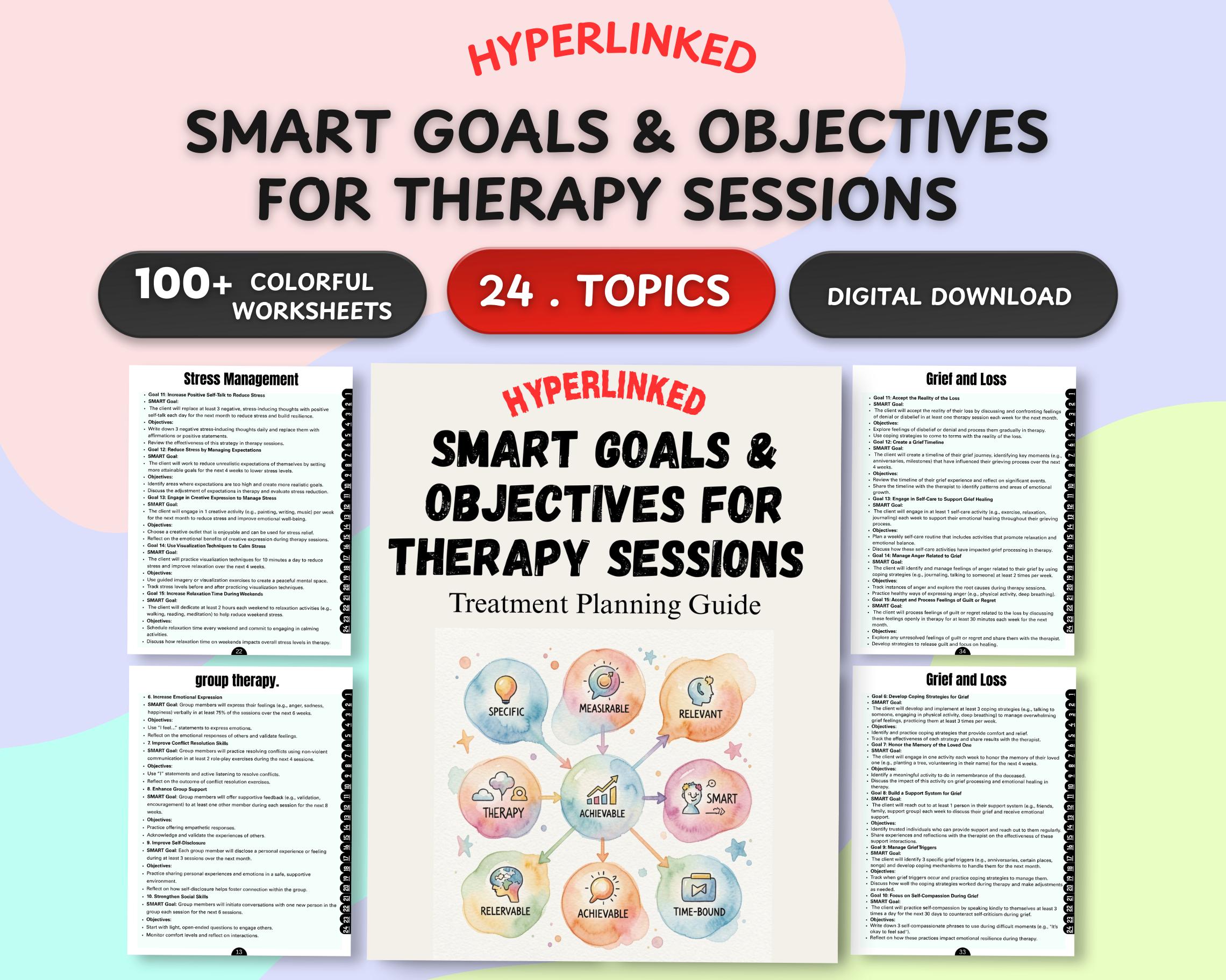 SMART Goals & Objectives for Therapy Sessions — Treatment Planning ...
