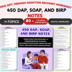 Guía de asesoramiento sobre el consumo de sustancias / Cuaderno de notas de DAP, SOAP y BIRP (descarga digital)