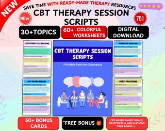 認知行動療法（CBT）セッションスクリプト｜治療計画セッションスクリプト、カウンセラーとクライアントの関わり方（デジタルダウンロード）