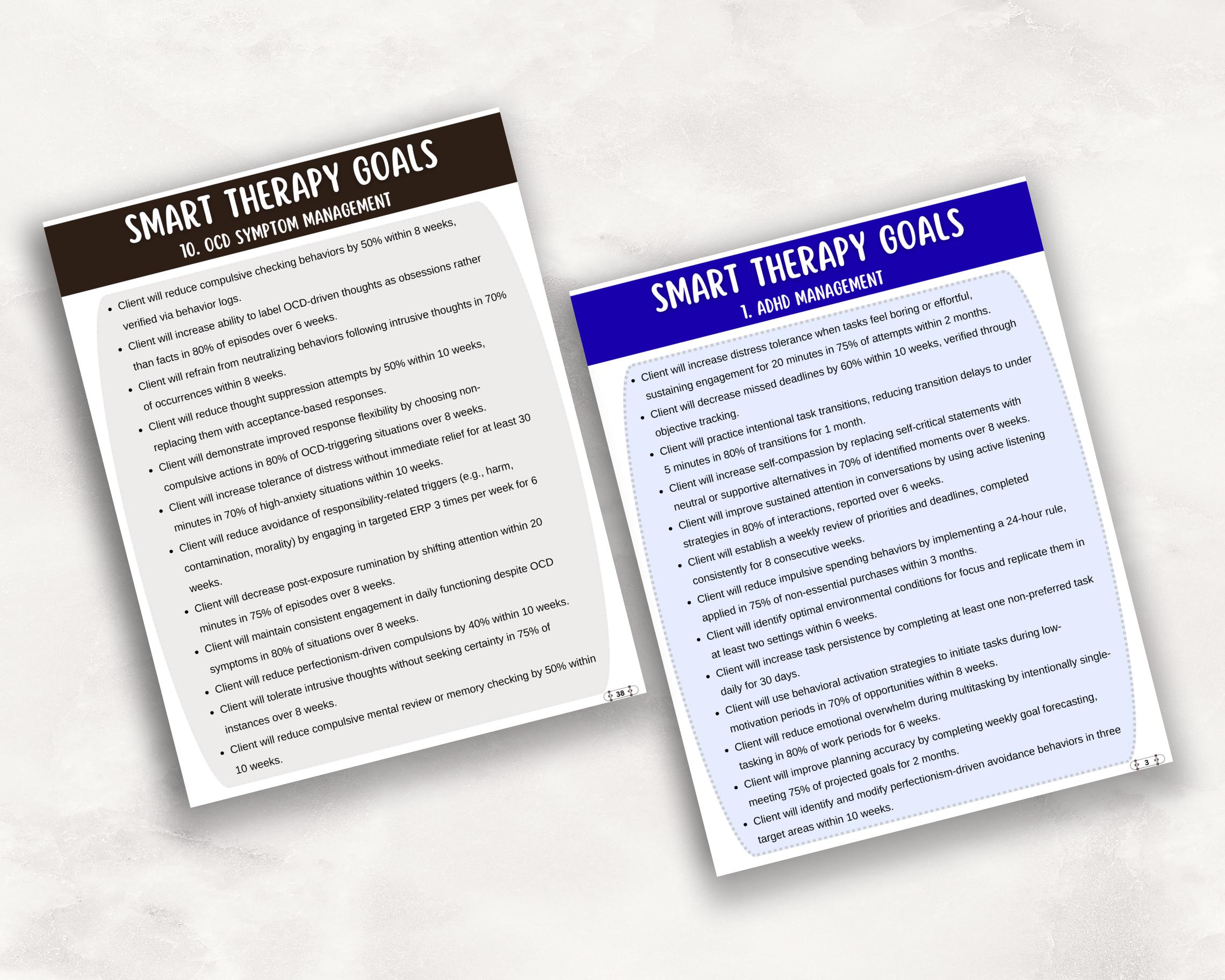 1000 SMART Goals Treatment Planning Guide for Mental Health Counselors ...