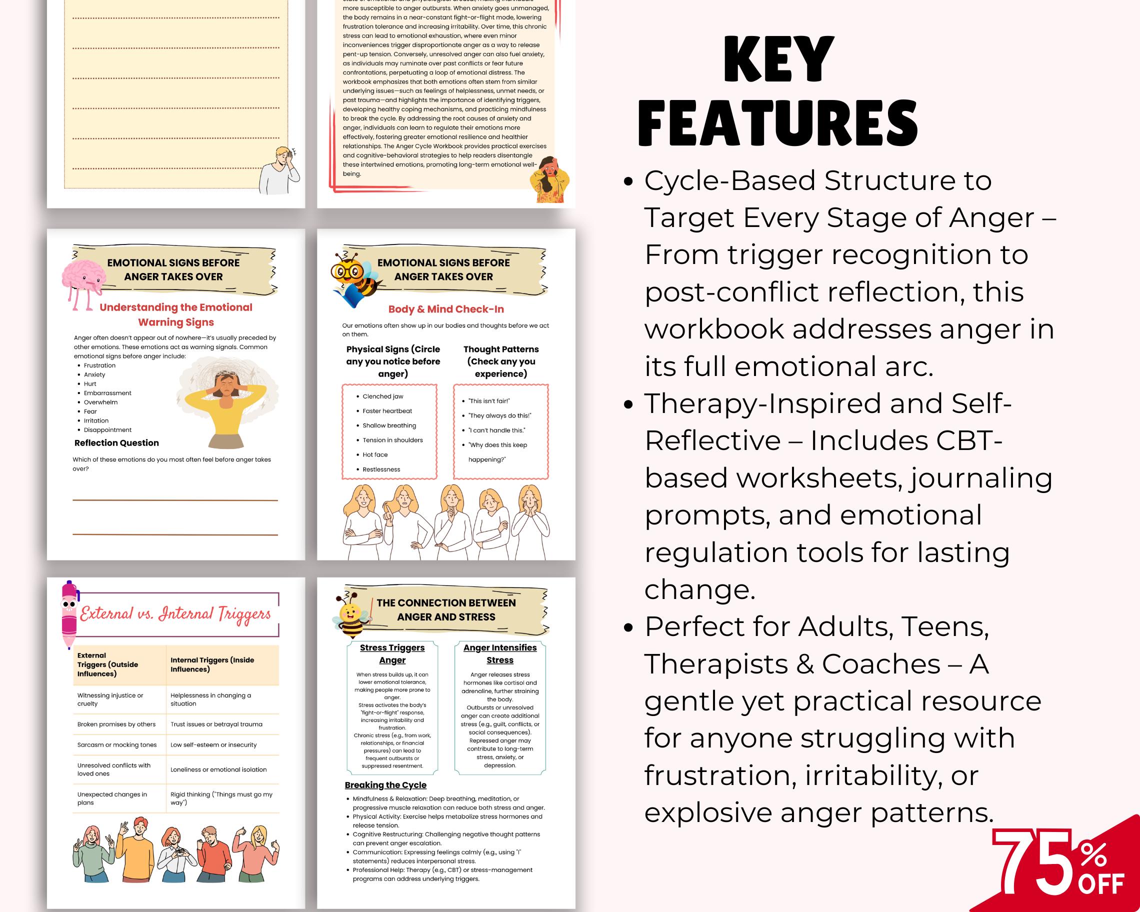 Anger Management Workbook: Emotional Regulation, Coping Skills (self ...