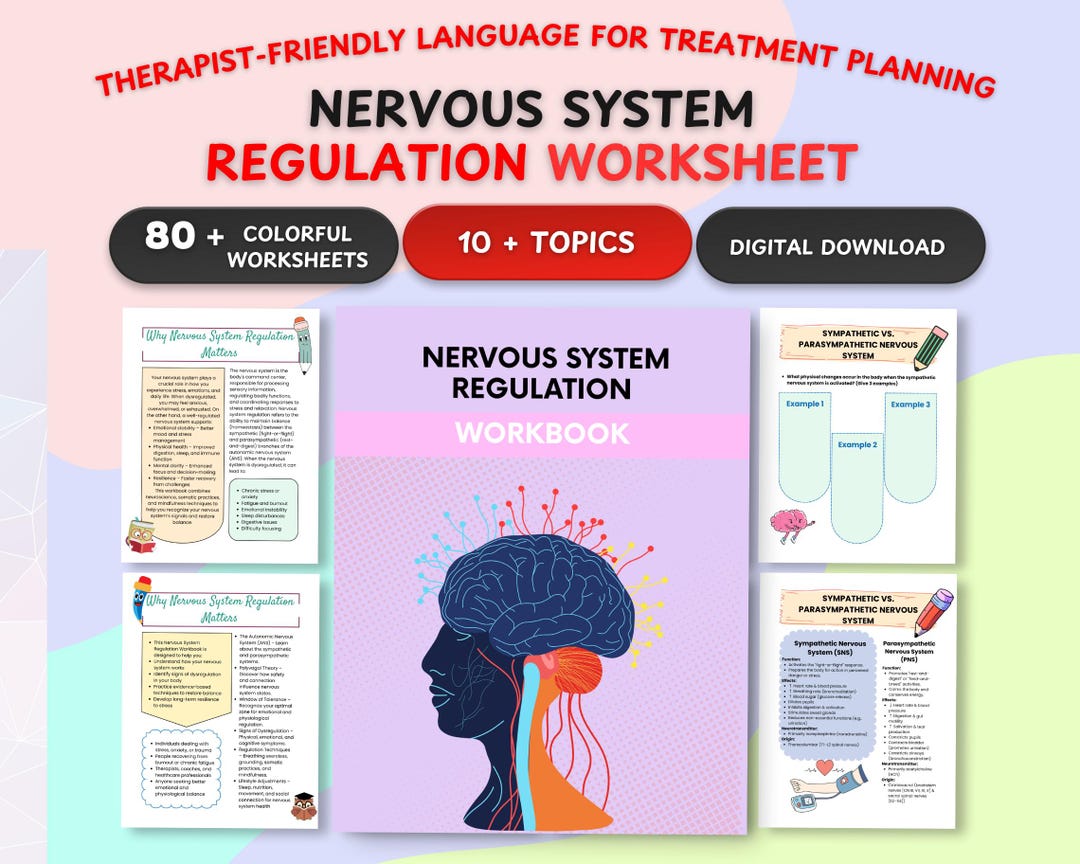 Nervous System Regulation Workbook Therapy Workbook Dbt - Etsy