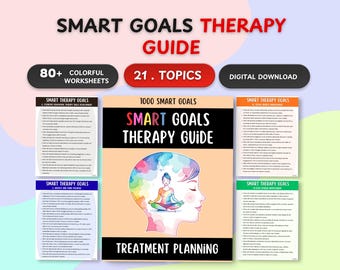 1000 SMART Goals Treatment Planning Guide for Mental Health Counselors, Therapy Planning Tools,