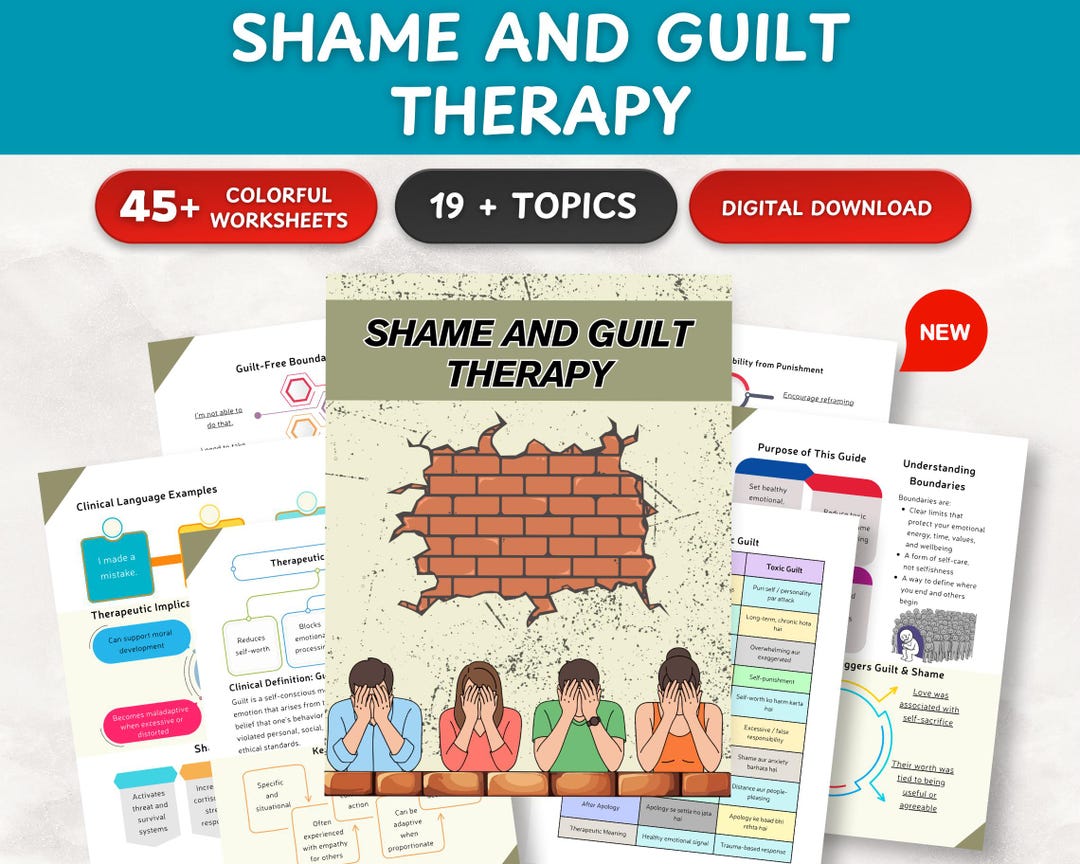 Shame and Guilt Therapy. Self-worth Workbook. Self-esteem, Self ...