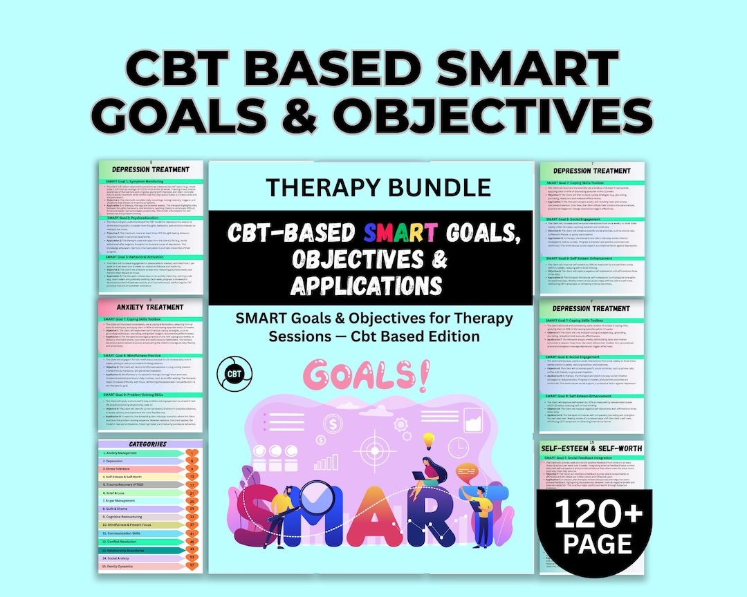CBT Therapy Guide: SMART Goals, Treatment Planning (digital Download ...