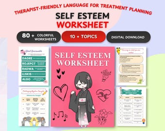 Self-Esteem Workbook: Confidence Building, Boundary Setting Worksheets