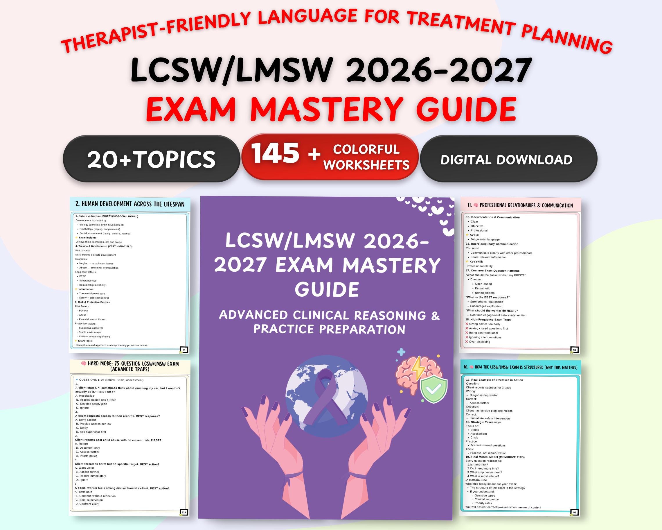 Lcsw Test LCSW/LMSW Exam Mastery Guide 2026-2027, ASWB Test Prep (digital ...