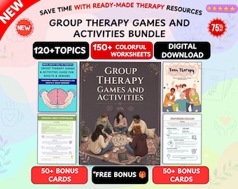 Pacchetto di attività e giochi per la terapia di gruppo, oltre 125 argomenti, consapevolezza emotiva, comunicazione (download digitale)