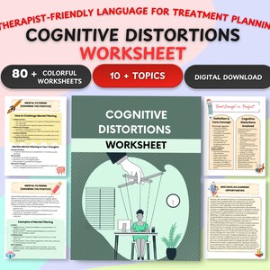 Werkbladen cognitieve vervormingen: CGT, DGT-therapiehulpmiddelen (pdf-download)