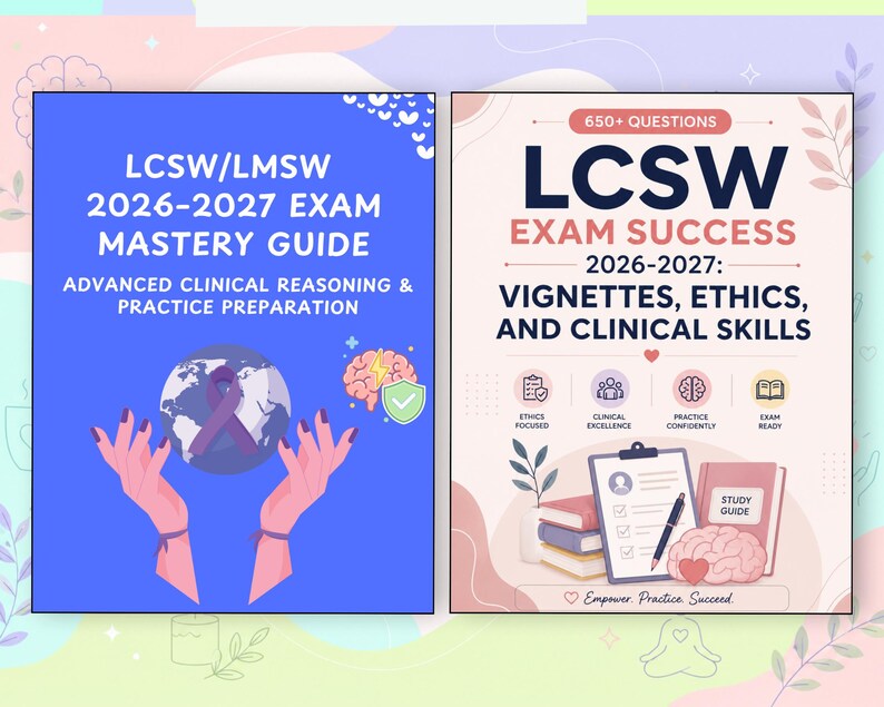 LCSW LMSW ASWB Exam Prep Bundle 2026-2027, 650+ Questions, Clinical Study Guide (Digital Download) image 5
