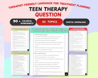 Teen Therapy Questions for Counseling – Coping, Self-Esteem, Relationships, School & Family Support