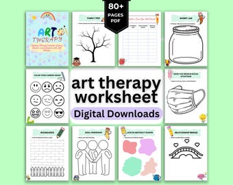 Kunsttherapie-Arbeitsblätter: Sozial-emotives Lernen, Teenager & Kinder Beratung