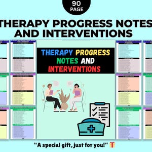 Verklaringen voortgangsnota therapie | Therapeutische interventies Hulpbron Counselor Documentatie Werkboek Werkblad therapeut Behandelingssessie