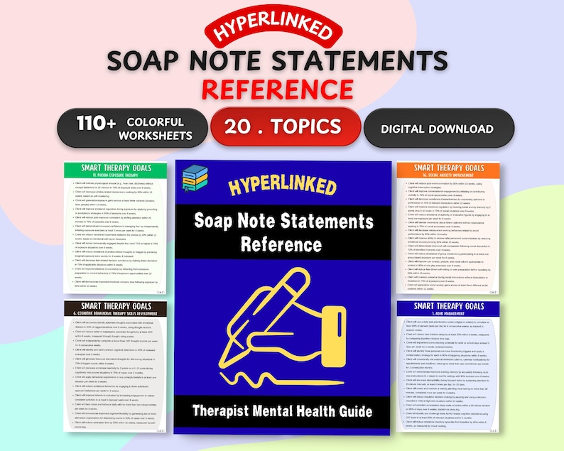 SOAP Note Examples for Therapists (Digital Download) image 1