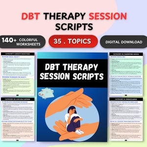 DBT Therapy Session Scripts | Skills Coaching Prompts, Clinical Interventions (Digital Download)